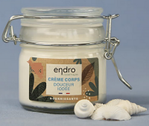 Pflegende Koerpercreme - Feuchtigkeitsspendende Koerpercreme - Koerpercreme - Baumwolle -  Mandel - vegan - Endro - Bretagne - Frankreich - Kosmetik im Glas